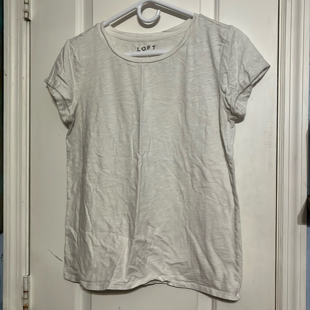 LOFT Vintage Soft size Medium white t-shirt. Gently worn